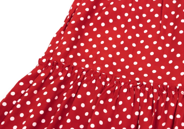tricot COMME des GARCONS Gathered Switching Dot Print Skirt K-169307_005