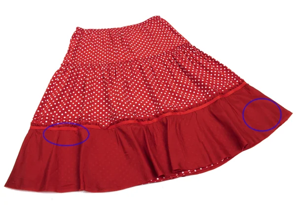 tricot COMME des GARCONS Gathered Switching Dot Print Skirt K-169307_006