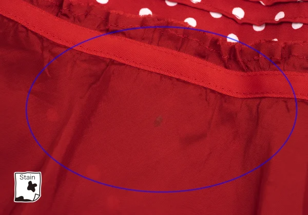 tricot COMME des GARCONS Gathered Switching Dot Print Skirt K-169307_008