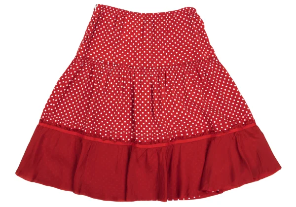 tricot COMME des GARCONS Gathered Switching Dot Print Skirt K-169307_012