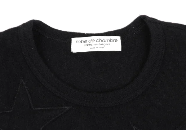 robe de chambre COMME des GARCONS Cashmere Blend Star Patch Knit Top K-169309_004
