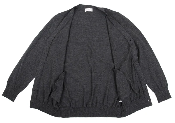 UNDERCOVER Heart Lace Patch Frill Sleeve Knit Cardigan K-169313_013