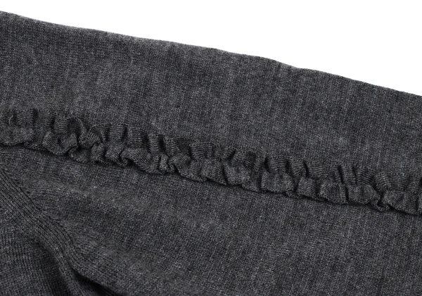 UNDERCOVER Heart Lace Patch Frill Sleeve Knit Cardigan K-169313_015