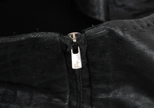 L'EQUIPE YOSHIE INABA Leather Switching Collarless Jacket K-169318_005