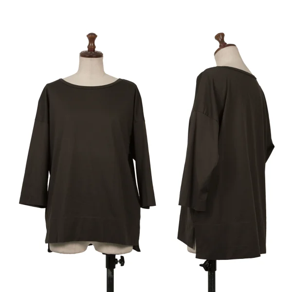 L'EQUIPE Cotton Half Sleeves T-shirt Brown 38 K-169321_001