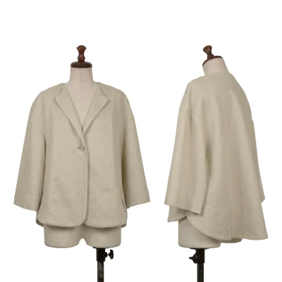 L'EQUIPE Linen Blend Half-sleeve 1B Jacket