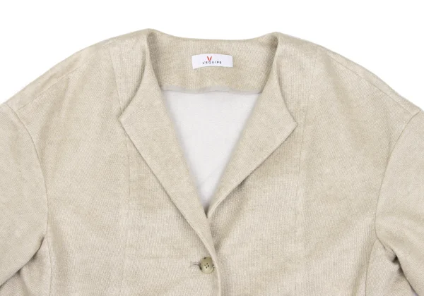 L'EQUIPE Linen Blend Half-sleeve 1B Jacket K-169324_003