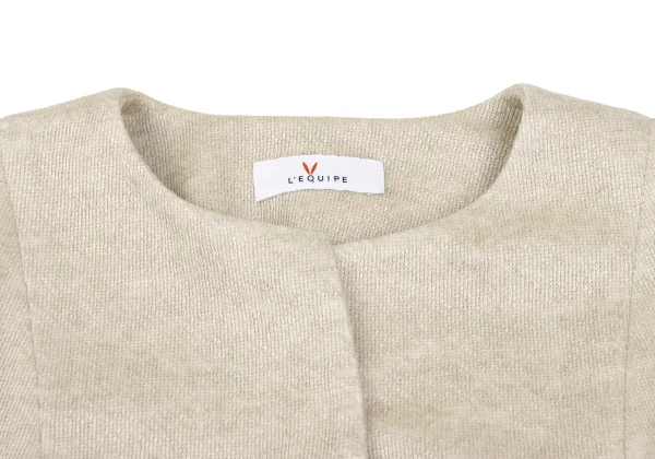 L'EQUIPE Linen Blend Half-sleeve 1B Jacket K-169324_004