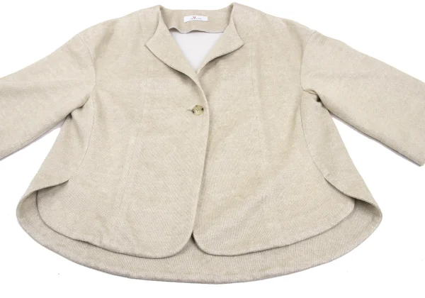 L'EQUIPE Linen Blend Half-sleeve 1B Jacket K-169324_008