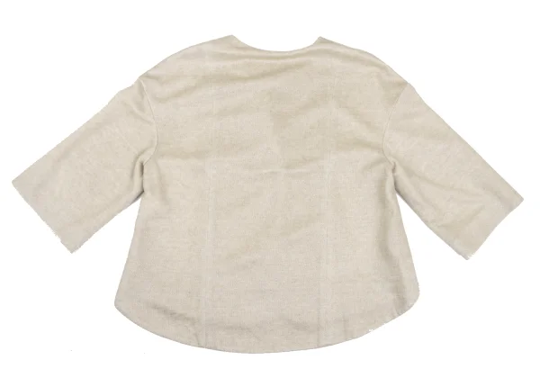 L'EQUIPE Linen Blend Half-sleeve 1B Jacket K-169324_011