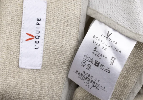 L'EQUIPE Linen Blend Half-sleeve 1B Jacket K-169324_013