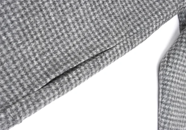 L'EQUIPE Cashmere Blend Wool Check Woven Stand Collar Jacket K-169325_009