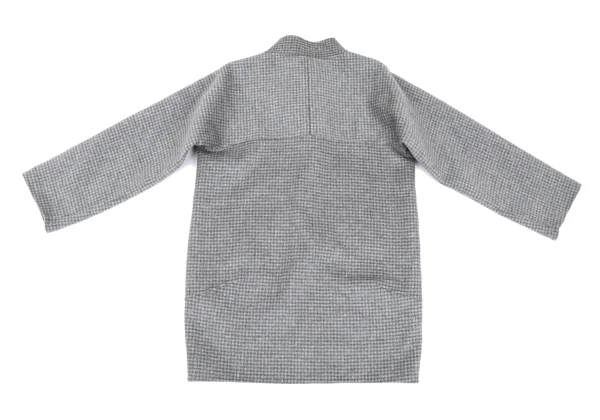 L'EQUIPE Cashmere Blend Wool Check Woven Stand Collar Jacket K-169325_011