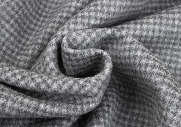 L'EQUIPE Cashmere Blend Wool Check Woven Stand Collar Jacket K-169325_012