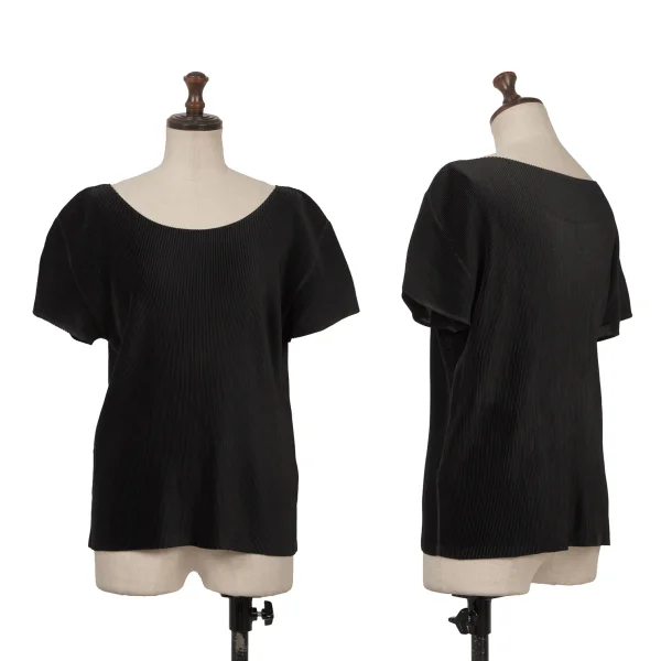 PLEATS PLEASE Mist Pleated T-shirt Black 3 K-169330_001