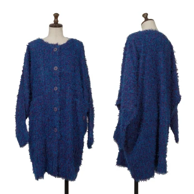 PLEATS PLEASE Shaggy Pleated Long Cardigan