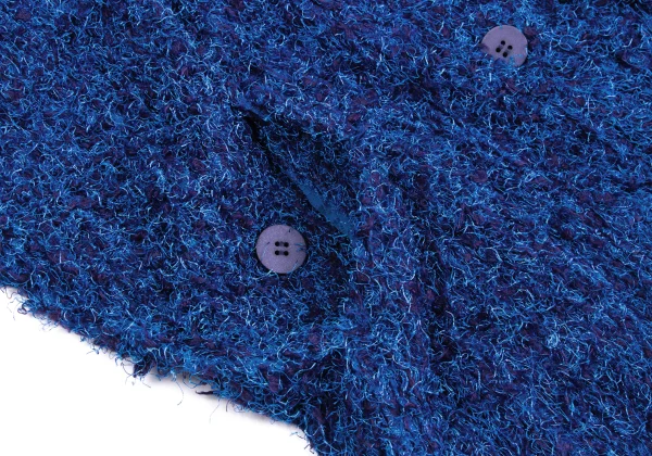 PLEATS PLEASE Shaggy Pleated Long Cardigan K-169336_009