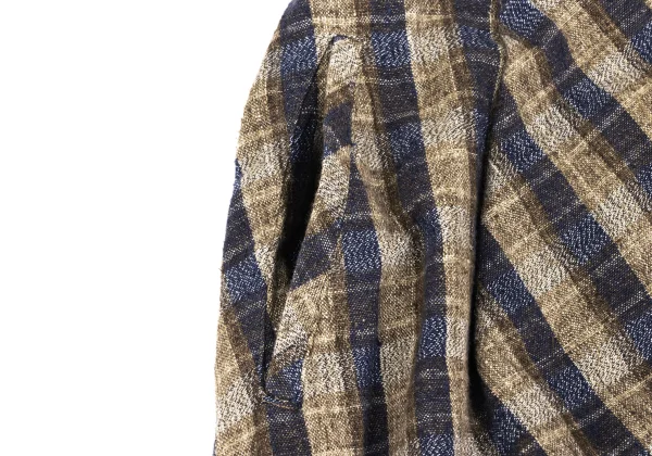 ISSEY MIYAKE PERMANENTE Front Wrap Design Check Pants K-169338_004