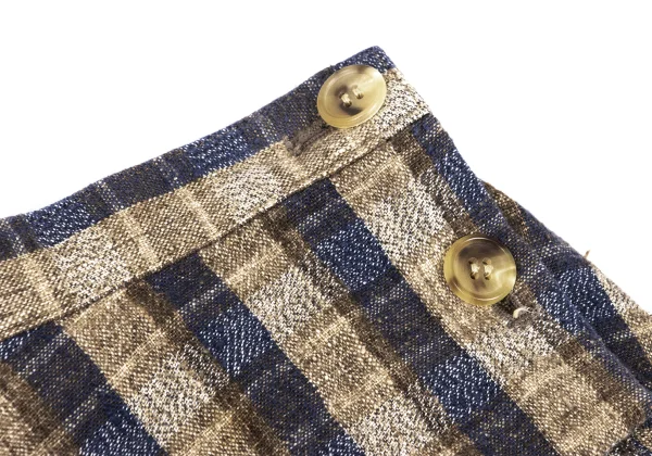 ISSEY MIYAKE PERMANENTE Front Wrap Design Check Pants K-169338_005