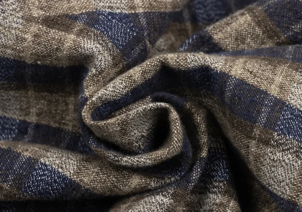 ISSEY MIYAKE PERMANENTE Front Wrap Design Check Pants K-169338_012