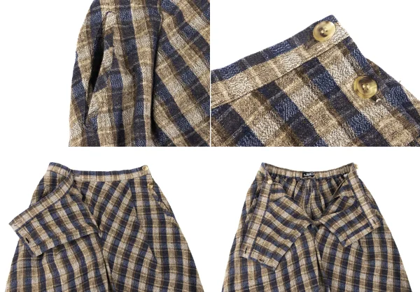 ISSEY MIYAKE PERMANENTE Check Top & Pants K-169339_012