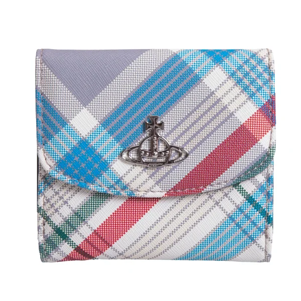 Vivienne Westwood SAFFIANO Checker Small Wallet   K-169344_001