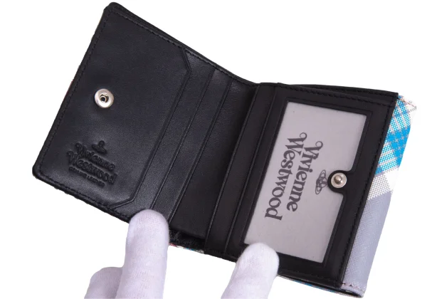 Vivienne Westwood SAFFIANO Checker Small Wallet K-169344_007