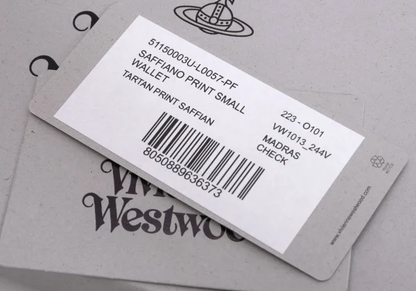 Vivienne Westwood SAFFIANO Checker Small Wallet K-169344_011