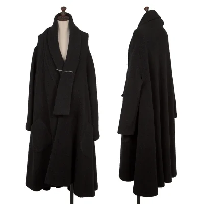 LIMI feu Wool Blend Knitted Gown Coat