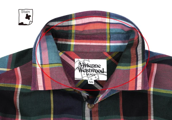 Vivienne Westwood MAN Cotton Linen Check Shirt K-169350_005