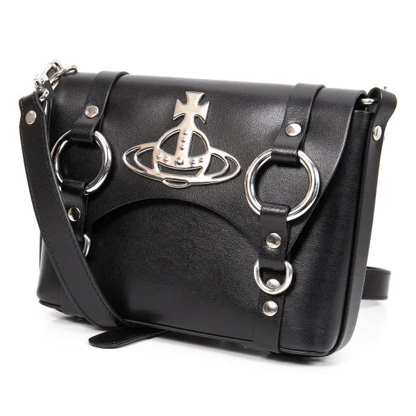 Vivienne Westwood BETTY Leather Mini Satchel Bag Black  K-169353_001