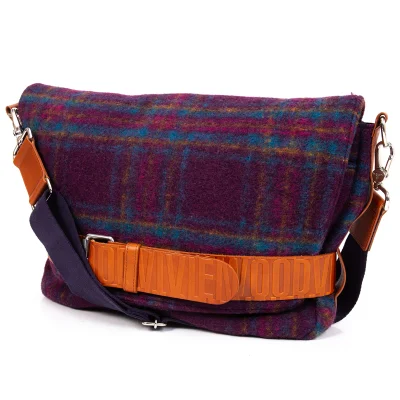 Vivienne Westwood Check Brushed Fabric Shoulder Bag