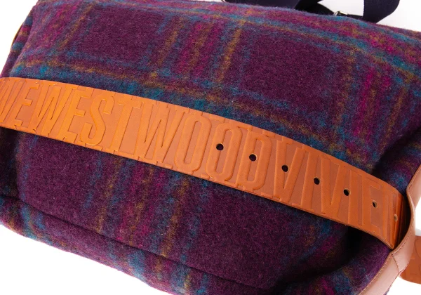 Vivienne Westwood Check Brushed Fabric Shoulder Bag K-169354_011