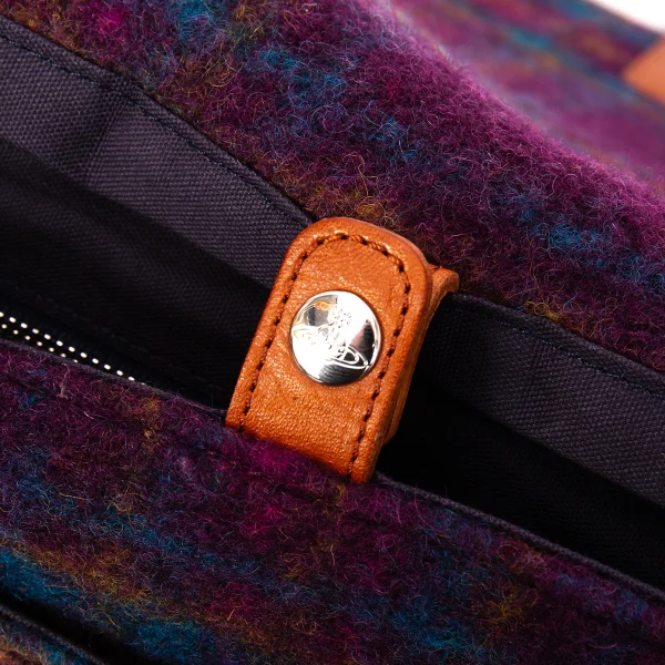 Vivienne Westwood Check Brushed Fabric Shoulder Bag K-169354_015