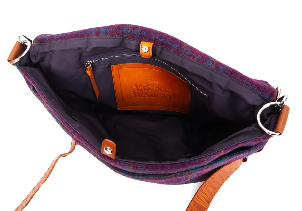 Vivienne Westwood Check Brushed Fabric Shoulder Bag K-169354_016