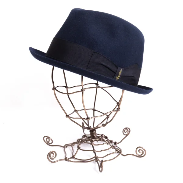 Borsalino Wool Fedora Hat Navy 60 K-169356_001
