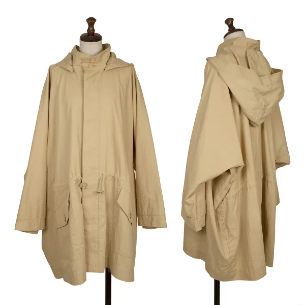Plantation Linen Cotton Hooded Coat Beige M K-169361_001