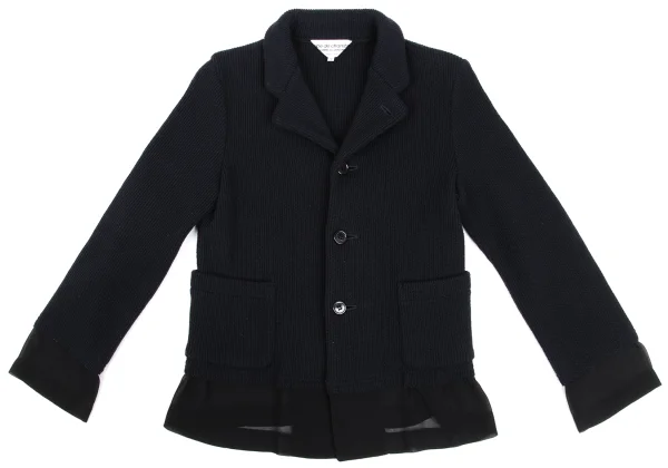 robe de chambre COMME des GARCONS Wool Sheer Panel Knit Jacket K-169362_002