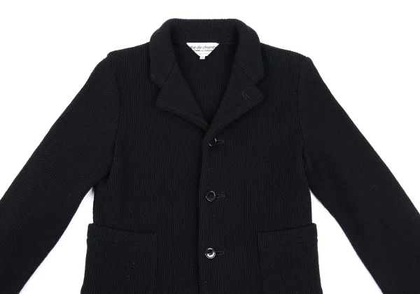 robe de chambre COMME des GARCONS Wool Sheer Panel Knit Jacket K-169362_003