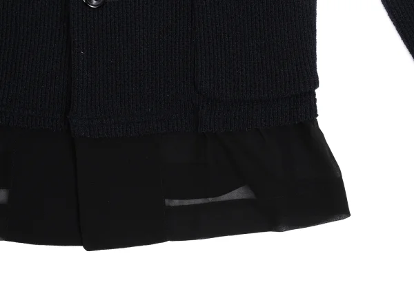 robe de chambre COMME des GARCONS Wool Sheer Panel Knit Jacket K-169362_013