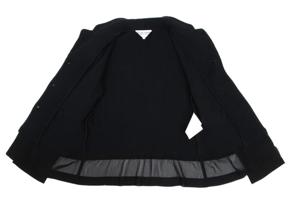 robe de chambre COMME des GARCONS Wool Sheer Panel Knit Jacket K-169362_014
