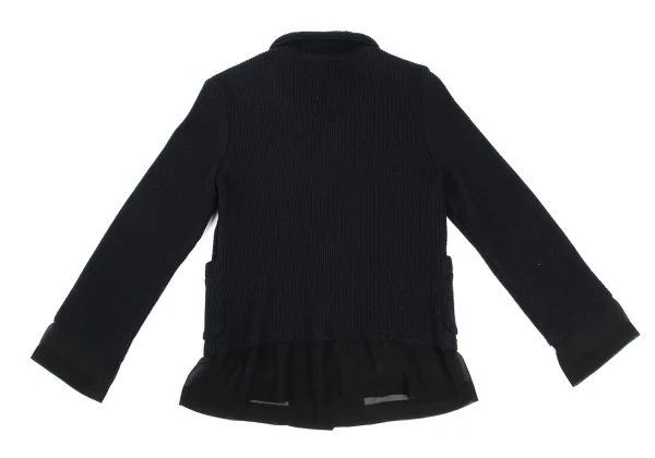 robe de chambre COMME des GARCONS Wool Sheer Panel Knit Jacket K-169362_015