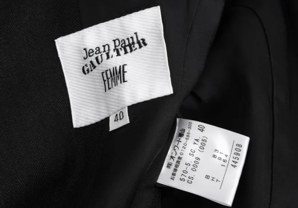 Jean Paul GAULTIER FEMME Back Belt Multi-Pocket Piping Jacket K-169363_019