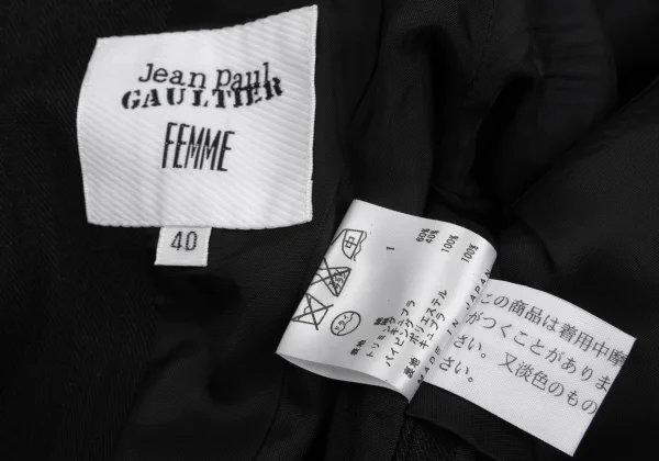 Jean Paul GAULTIER FEMME Back Belt Multi-Pocket Piping Jacket K-169363_020