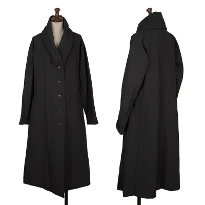PLEATS PLEASE Ultrasonic Cutting Shawl Collar Coat
