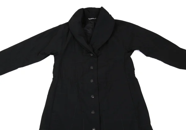 PLEATS PLEASE Ultrasonic Cutting Shawl Collar Coat K-169364_003