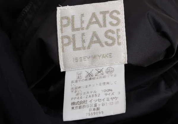 PLEATS PLEASE Ultrasonic Cutting Shawl Collar Coat K-169364_020