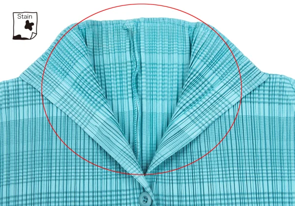 PLEATS PLEASE Stripe Pleated Turtleneck Cardigan K-169372_007