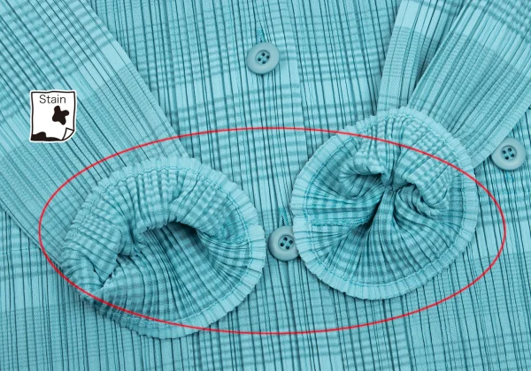 PLEATS PLEASE Stripe Pleated Turtleneck Cardigan K-169372_011