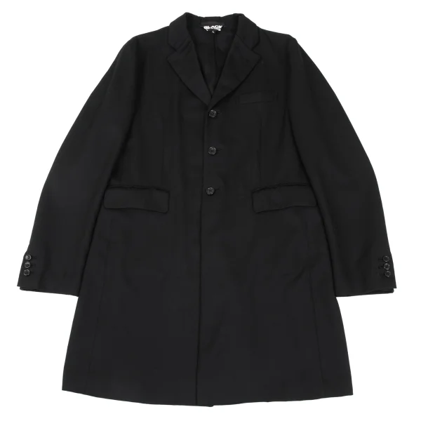 BLACK COMME des GARCONS Wool Back Studded Long Jacket K-169378_004